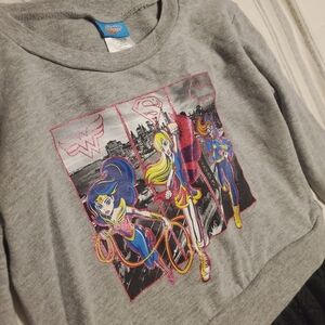 Girl's Gray Girl Super‎ Hero Dress With Black Lace SZ:10/12